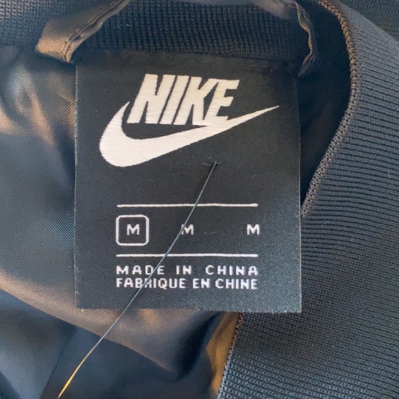 Nike Air Syn Fill Satin Jacket Black/Black/White New with Rare & Sold Out - Picture 10 of 11